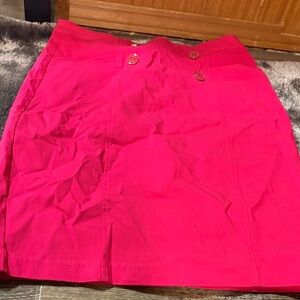 Elegant Pink Buttoned Skirt